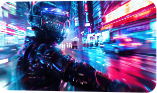 exemplo de visual neon com IA